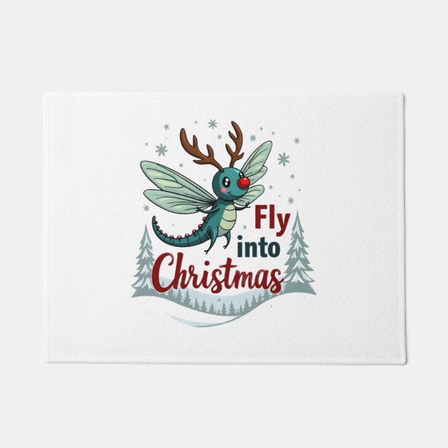 Reindeer Dragonfly Doormat (Front)