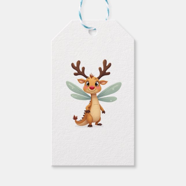 Reindeer Dragonfly Gift Tags (Front)