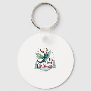 Reindeer Dragonfly Key Ring