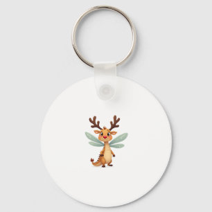 Reindeer Dragonfly Key Ring