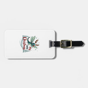 Reindeer Dragonfly Luggage Tag