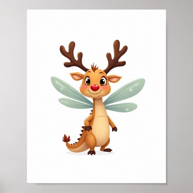 Reindeer Dragonfly Poster (Front)