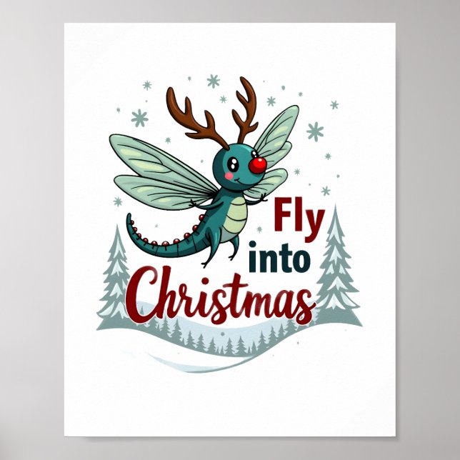 Reindeer Dragonfly Poster (Front)