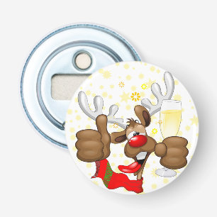 Reindeer Drunk Funny Christmas Character Bottle Opener