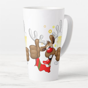 Reindeer Drunk Funny Christmas Character Latte Mug