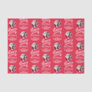Reindeer Express from Santa Photo Christmas Red Tissue Paper