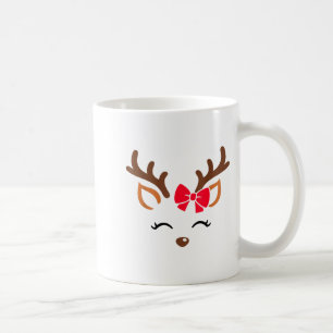 Reindeer Face Gles Christmas Costume Xmas Pajama G Coffee Mug