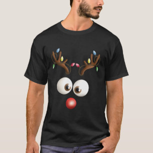 Reindeer Face Illustration T-Shirt
