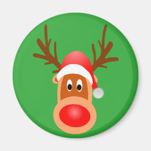 Reindeer face on magnet