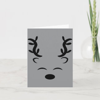 Reindeer Face Smile Funny Christmas Costume Card