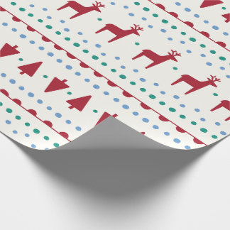 Reindeer Fair Isle by Primary.com Wrapping Paper
