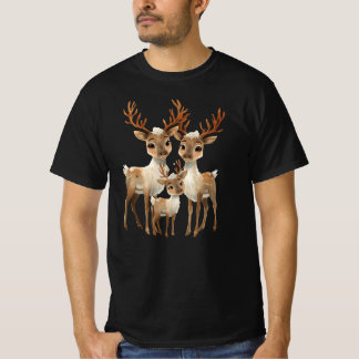Reindeer Family – Cute Christmas Winter Animal Des T-Shirt