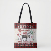 Reindeer Farm Rustic Vintage Farmhouse Custom Name