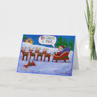 Reindeer Flat Christmas Card