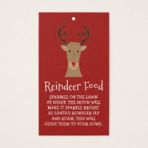 Reindeer Food Cards