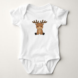 Reindeer Forest Cute Animals For Kids Baby Bodysuit