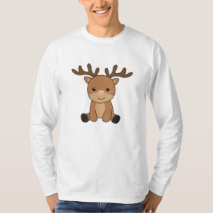 Reindeer Forest Cute Animals For Kids T-Shirt