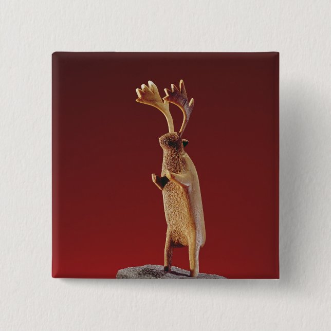 Reindeer, from Cape Dorset 15 Cm Square Badge (Front)