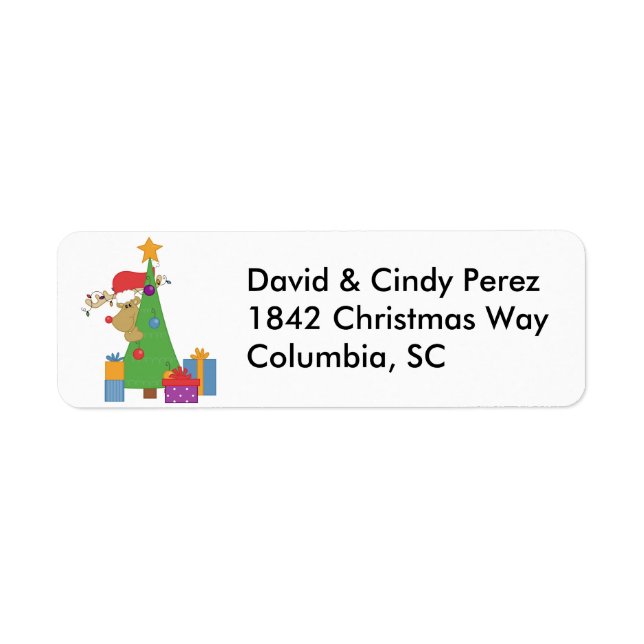Reindeer Fun Return Address Label (Front)