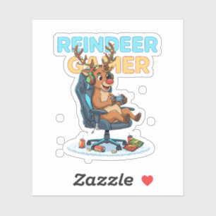 Reindeer Gamer Christmas Video Game Holiday Funny 