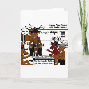 Reindeer Games Funny Christmas Gifts & Tees Holiday Card