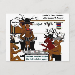 Reindeer Games Funny Christmas Gifts & Tees Holiday Postcard