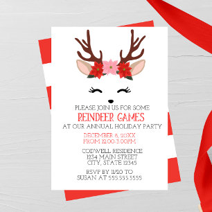 Reindeer Games Holiday Party Invitation