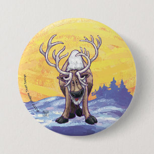Reindeer Gifts & Accessories 7.5 Cm Round Badge