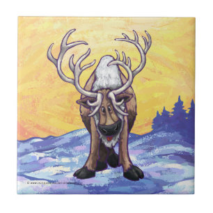Reindeer Gifts & Accessories Ceramic Tile