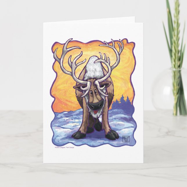 Reindeer Gifts & Accessories Holiday Card (Front)