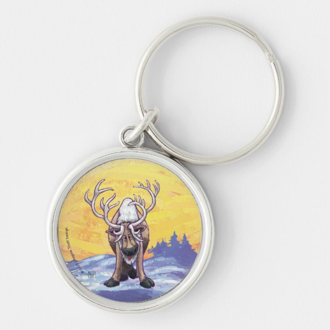 Reindeer Gifts & Accessories Key Ring (Front)