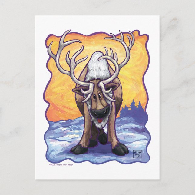 Reindeer Gifts & Accessories Postcard (Front)