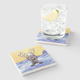 Reindeer Gifts & Accessories Stone Coaster