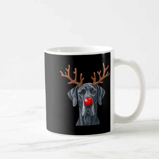Reindeer Great Dane Christmas Great Dane Dog Mom D Coffee Mug (Right)
