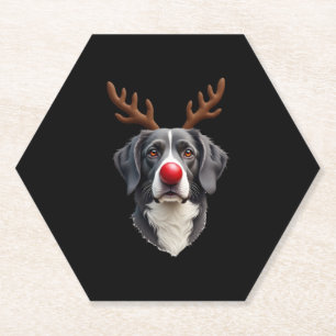Reindeer Great Dane Christmas Great Dane Dog Mom D Paper Coaster