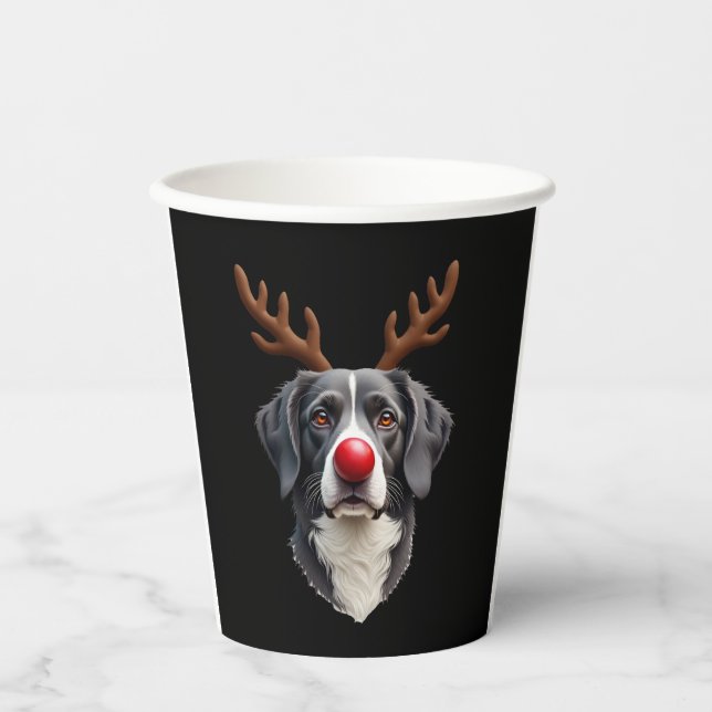 Reindeer Great Dane Christmas Great Dane Dog Mom D Paper Cups (Front)
