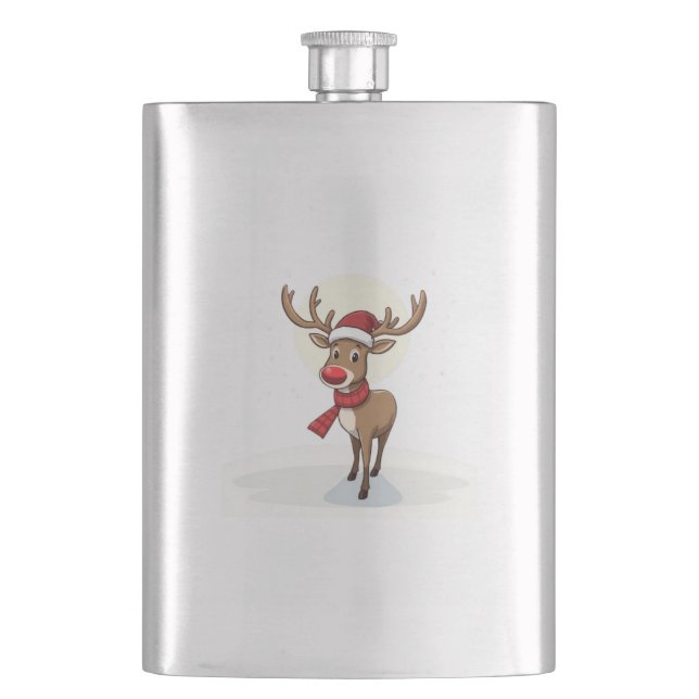 Reindeer Hip Flask (Front)