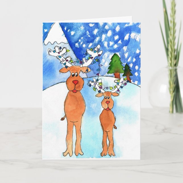 Reindeer Holiday Card (Front)