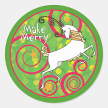 Reindeer Holiday Sticker