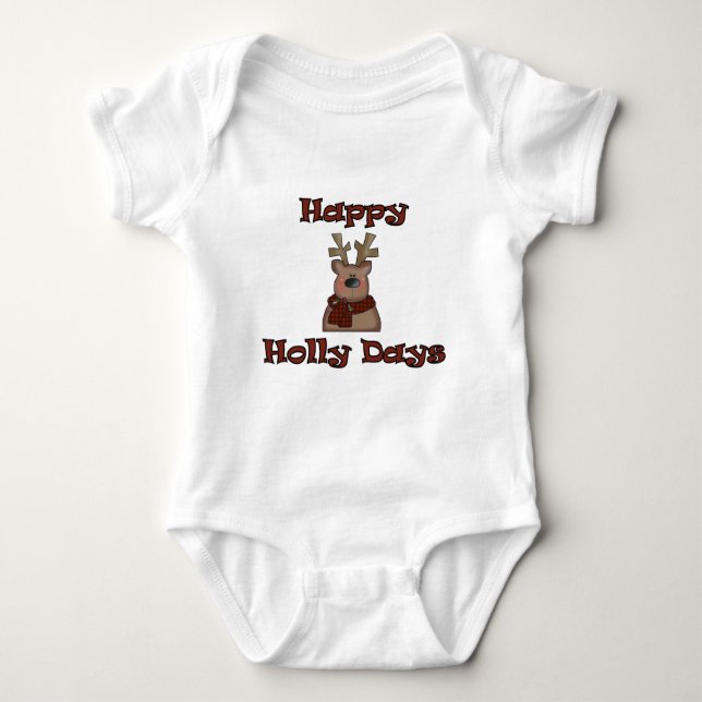 Reindeer Holly Days Tshirts and Gifts (Front)