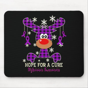 Reindeer Hope For A Cure Heimerheimer Awareness Mouse Pad