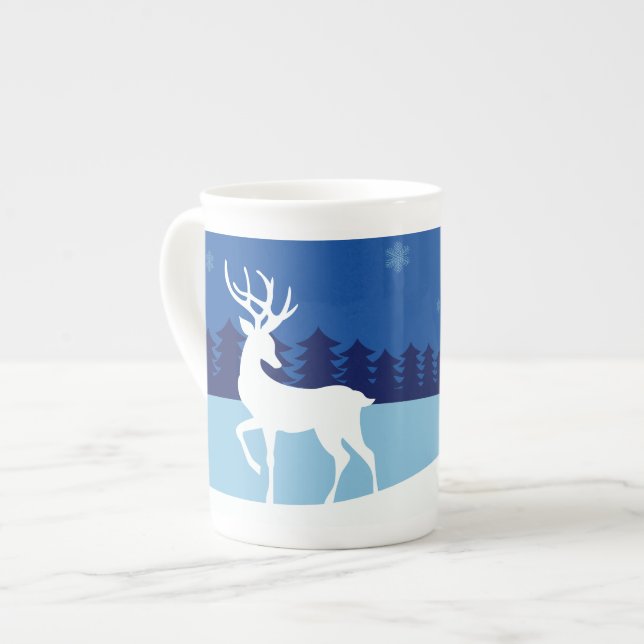 Reindeer Illustration custom name mug (Front Left)