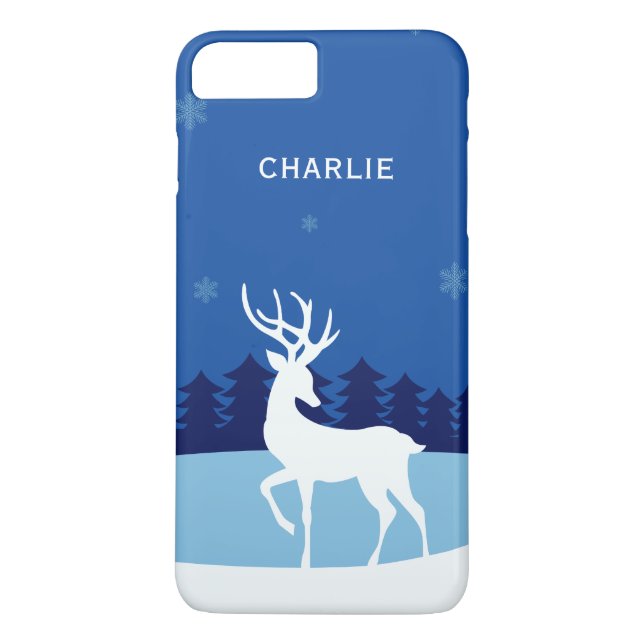 Reindeer illustration custom name phone cases (Back)