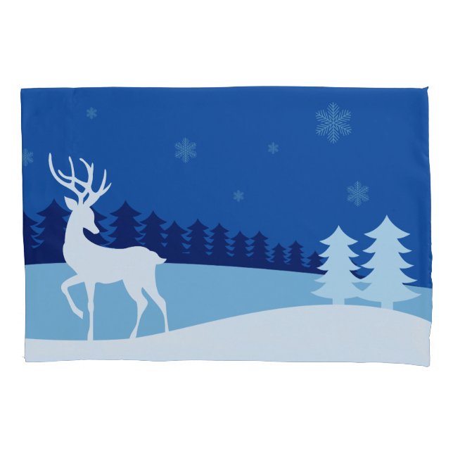 Reindeer illustration pillowcases (Front)