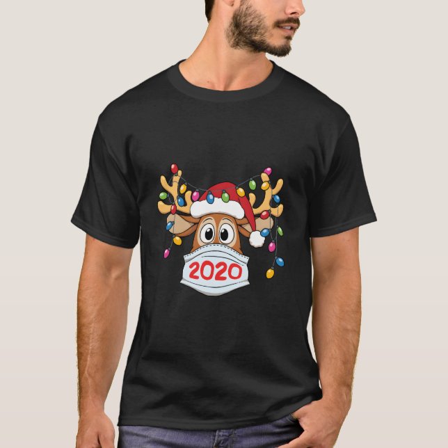 Reindeer In And Garland 2020 T-Shirt (Front)