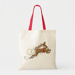 Reindeer in Flight Tote Bag