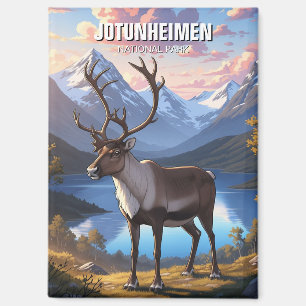 Reindeer in Jotunheimen National Park Norway Magnet