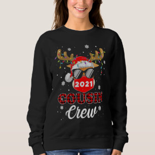 Reindeer In Mask Cousin Crew Funny Xmas Family Chr Sweatshirt