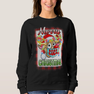 Reindeer In Mask Matching Family Pajama Merry Chri Sweatshirt