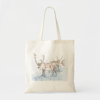 Reindeer in the Snow Tote Bag